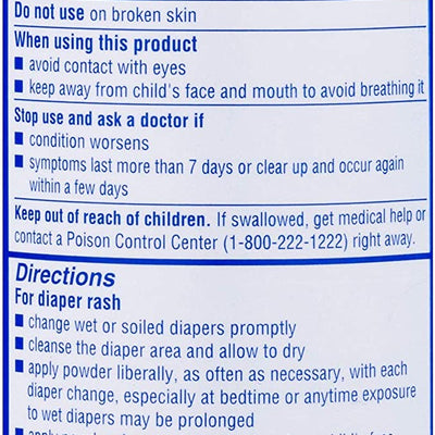 Caldesene Diaper Rash Protecting Cornstarch Baby Powder with Zinc Oxide 5 oz