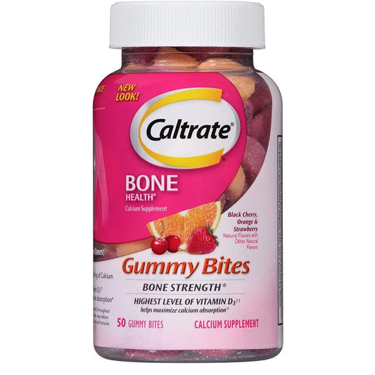 Caltrate Bone Health Calcium & Vitamin D Supplement Gummy Bites, 50 Count