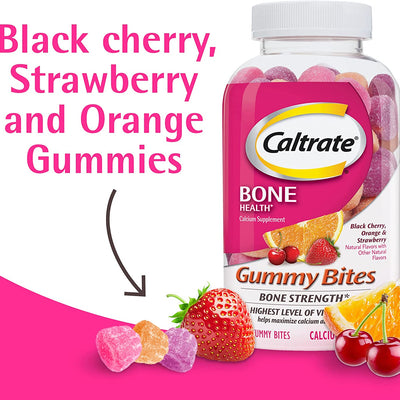 Caltrate Bone Health Calcium & Vitamin D Supplement Gummy Bites, 50 Count