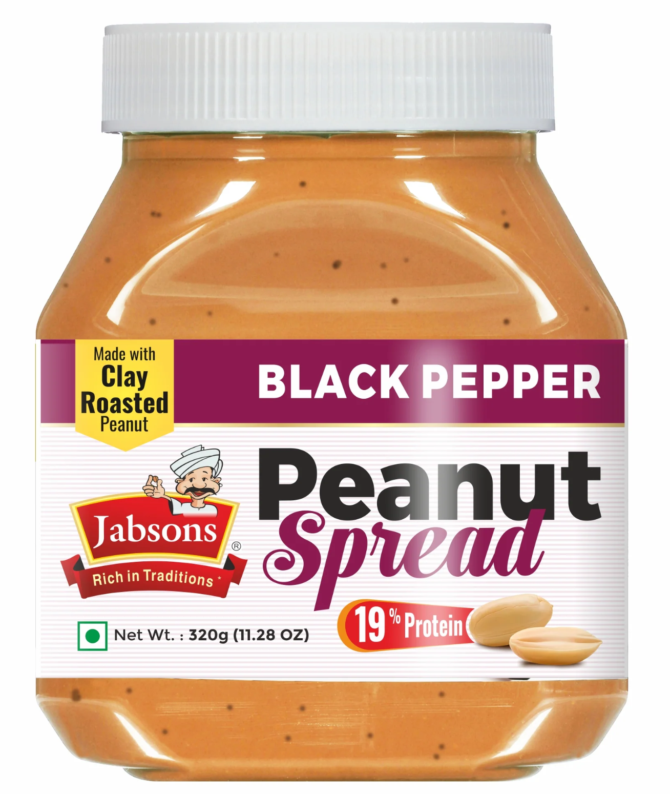 Jabsons - Black Pepper- Peanut Spread - 320GM