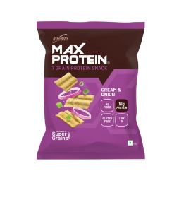 Max Protein Cream & Onion Protein Chips - 60GM