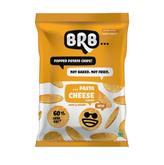 BRB Popped Potato Chips - Pasta Cheese Flavour - 52GM