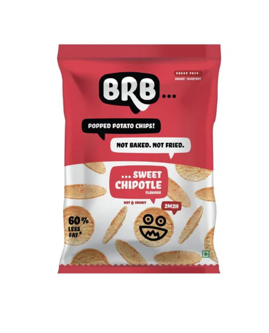 BRB Popped Potato Chips - Sweet Chipotle Flavour - 52GM