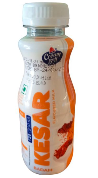 Cream Bell Kesar Badam Flavoured Milk, 200Ml