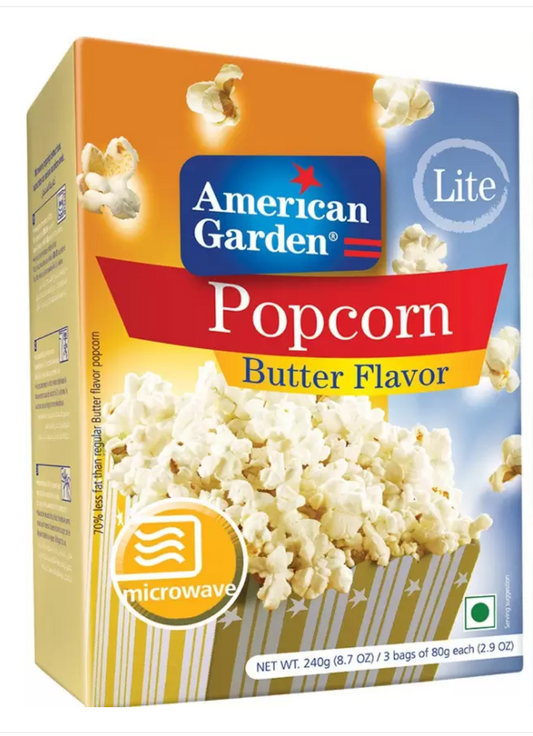 American Garden Butter 94% Fat Free Butter Popcorn , 240G
