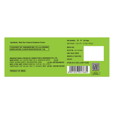 Girnar Black Tea Bags - Elaichi