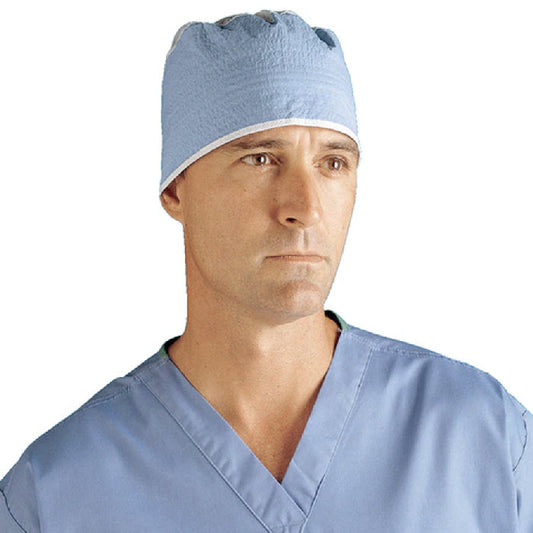 Surgical Caps with Ties, Blue Color 100/Case