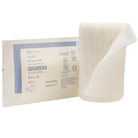 Kerlix Fluff Gauze Roll Bandage, 4.5 inch x 9.3 Feet, 8-ply, Sterile