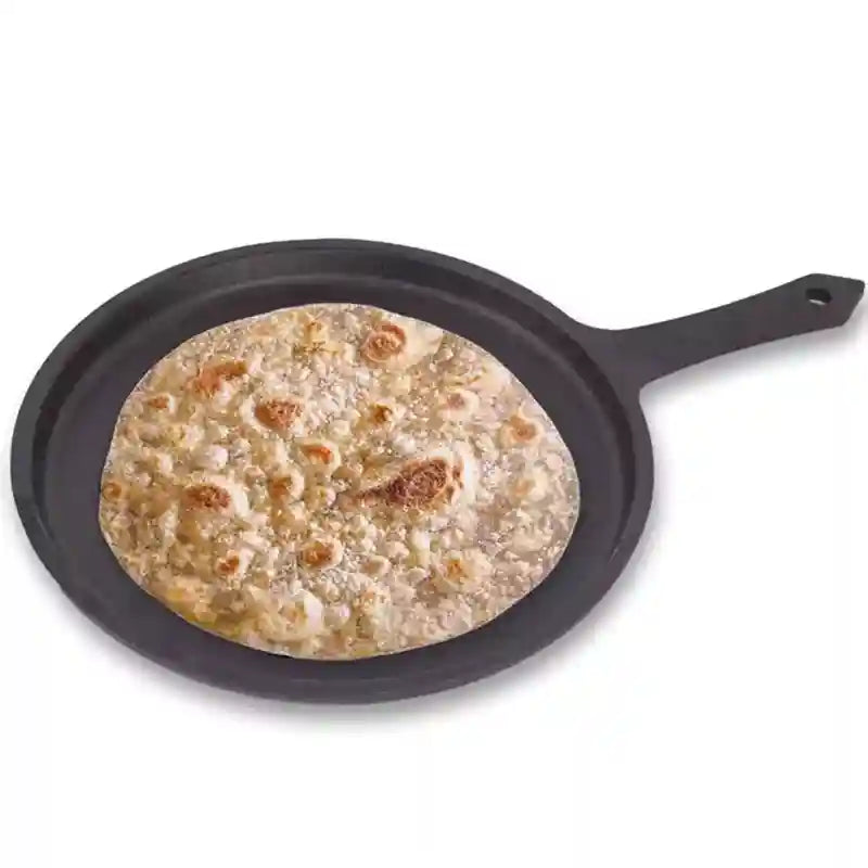 CASTrong Cast Iron Tawa with Handle, Pre-seasoned, 100% Pure, Toxin-free, Induction, 25.7cm, 2kg