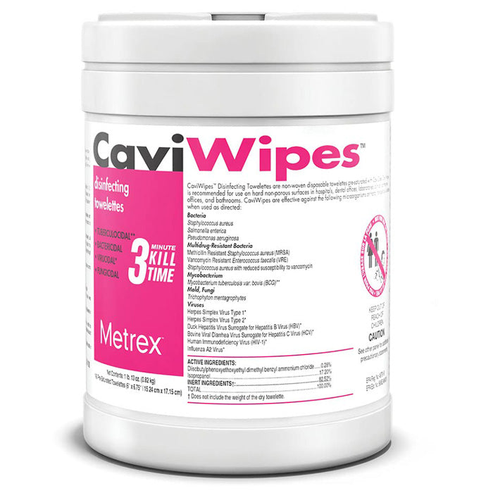 Caviwipes Surface Disinfectant Wipes, Alcohol Based Premoistened Towelettes, 160 Count