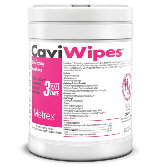 Caviwipes Surface Disinfectant Wipes, Alcohol Based Premoistened Towelettes, 160 Count