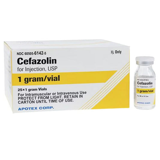 Cefazolin Sodium for Injection 1 gram Powder Vials by Apotex 25/Pack (Rx)
