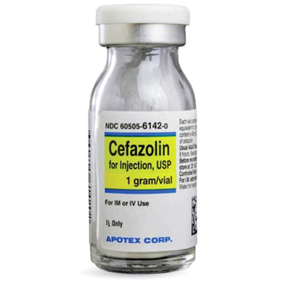 Cefazolin Sodium for Injection 1 gram Powder Vials by Apotex 25/Pack (Rx)