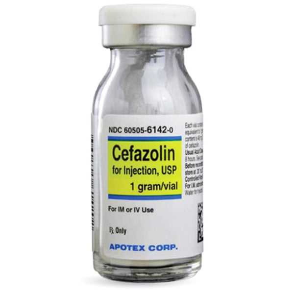 Cefazolin Sodium for Injection 1 gram Powder Vials by Apotex 25/Pack (Rx)