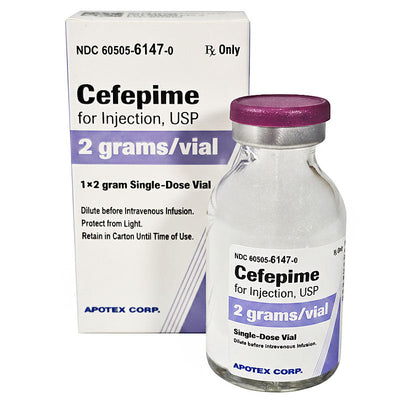 Cefepime Injection 2 Gram Powder Vial by Apotex (RX)