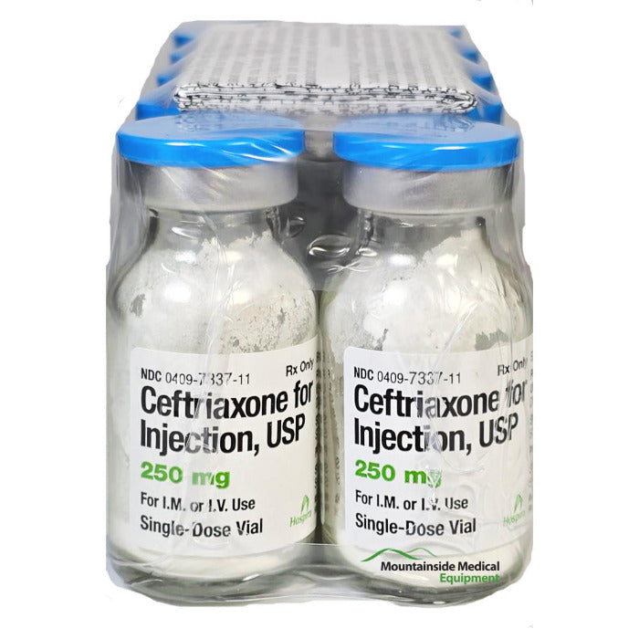 Ceftriaxone Sodium Injection 250 mg 1 mL Vials, 10 Pack by Pfizer (Rx)