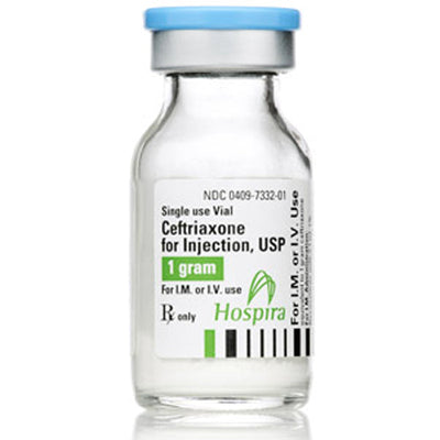 Ceftriaxone Sodium Injection 250 mg 1 mL Vials, 10 Pack by Pfizer (Rx)