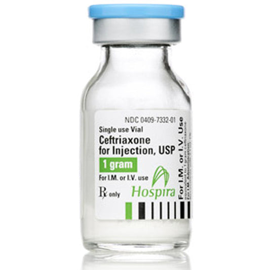 Ceftriaxone Sodium Injection 250 mg 1 mL Vials, 10 Pack by Pfizer (Rx)