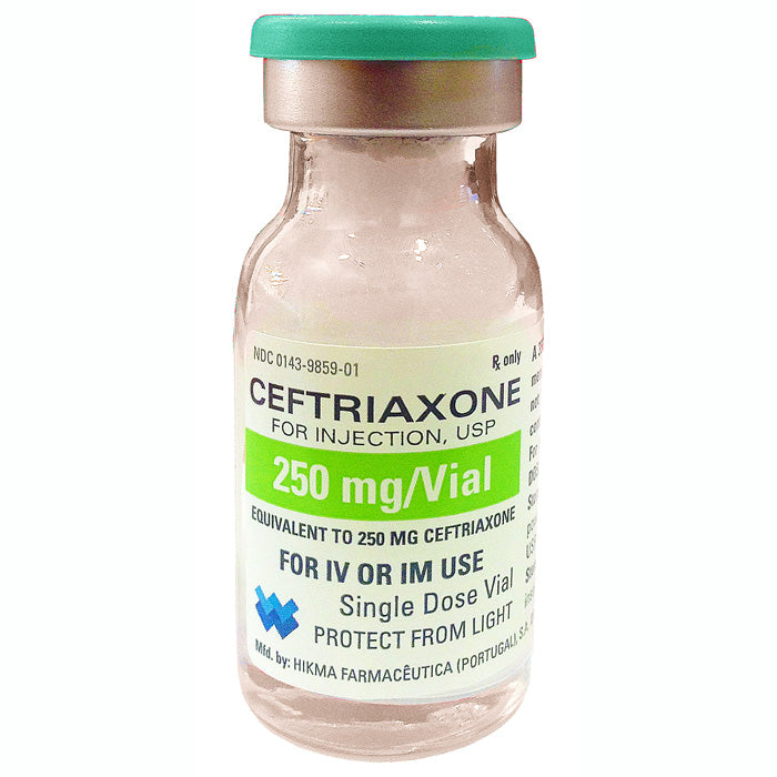 Ceftriaxone Sodium Injection 250 mg Powder Vials, 25/Pack