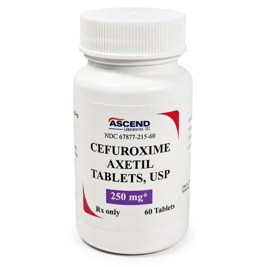 Cefuroxime Axetil 250 mg Tablets (60 Count) by Ascend (RX)