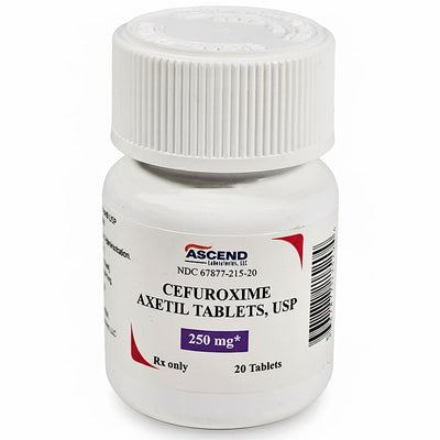 Cefuroxime Axetil Tablets 250 mg USP by Ascend 20 Count (Rx)