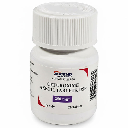 Cefuroxime Axetil Tablets 250 mg USP by Ascend 20 Count (Rx)