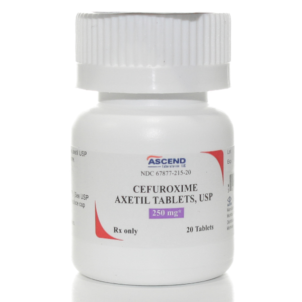 Cefuroxime Axetil Tablets 250 mg USP by Ascend 20 Count (Rx)
