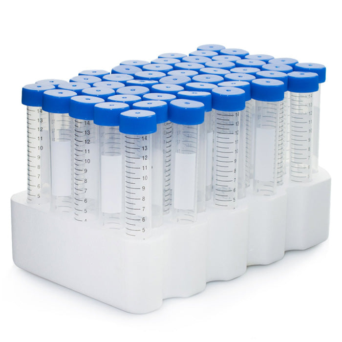 Centrifuge Tubes Plain with Screw Cap Polypropylene Tubes in Rack, Sterile