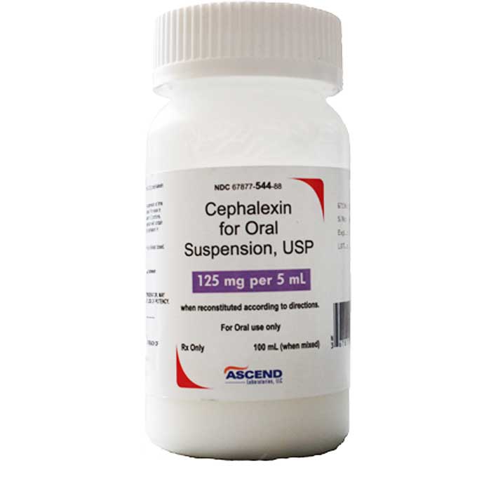Cephalexin Oral Solution 125 mg/ 5 mL Antibiotic Medicine 100 mL by Ascend (RX)