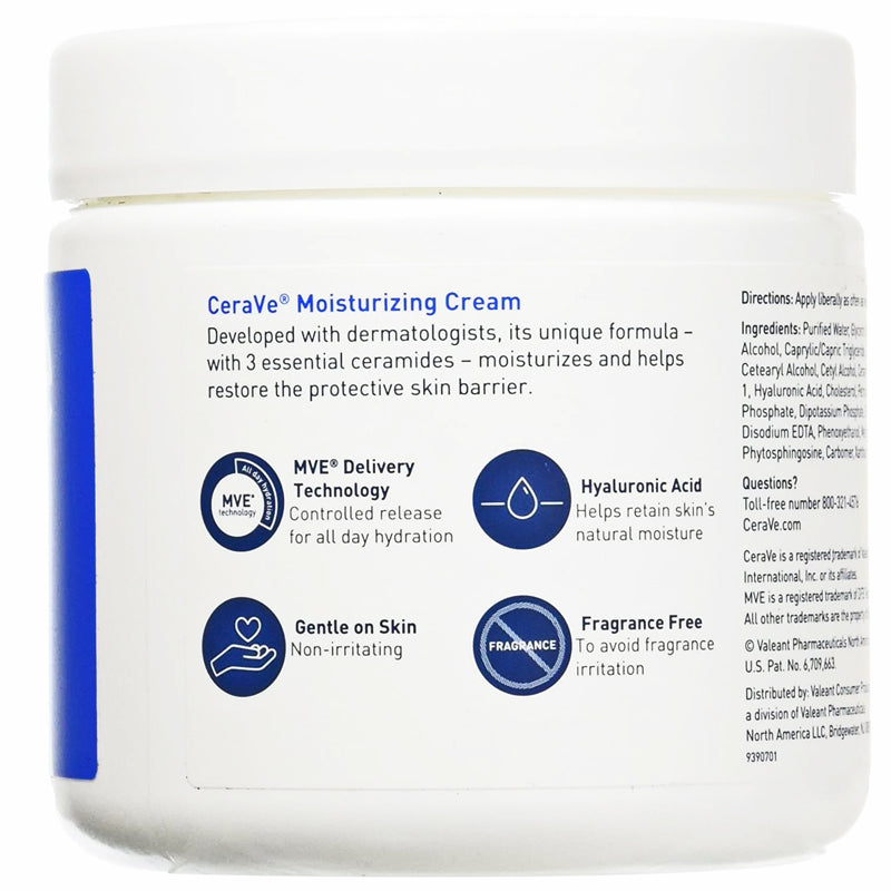 CeraVe Moisturizing Cream for Dry Skin Relief, 16 oz Pound Jar