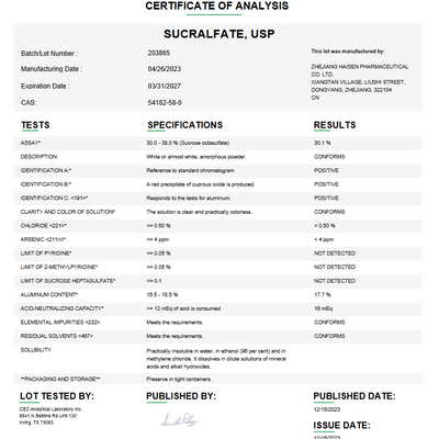 Sucralfate USP For Compounding (API)