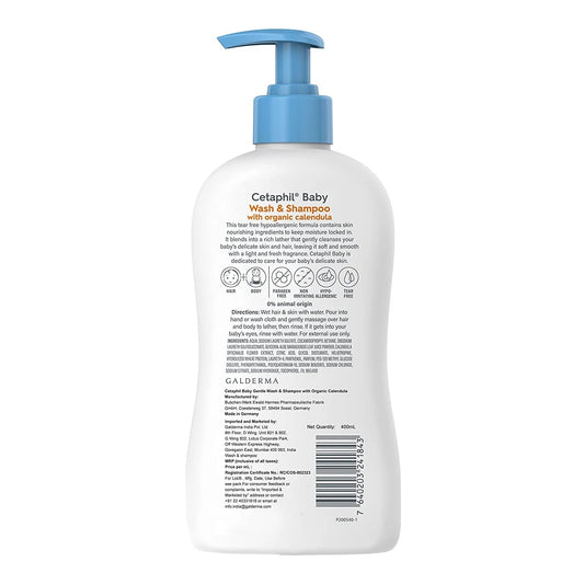Cetaphil Baby Wash & Shampoo with Organic Calendula (400 ml)
