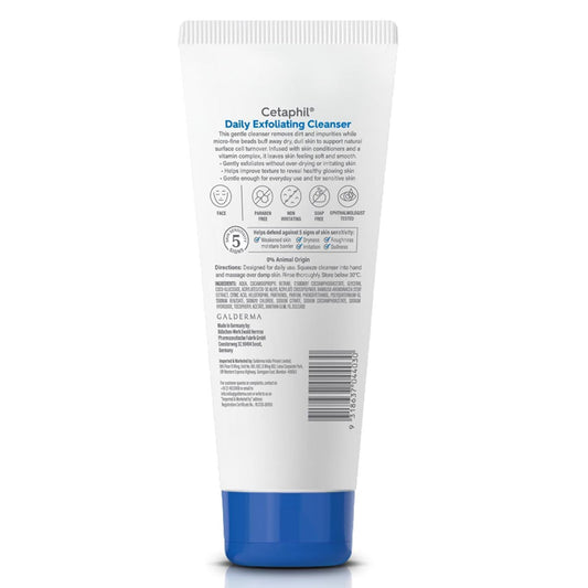 Cetaphil Face Wash Daily Exfoliating Cleanser (All Skin Types) (178 ml)