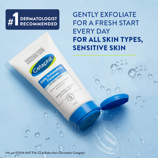 Cetaphil Face Wash Daily Exfoliating Cleanser (All Skin Types) (178 ml)