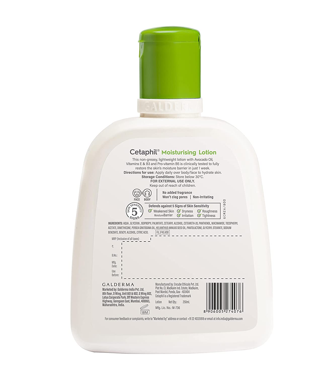Cetaphil Moisturising Lotion for Normal to Combination, Sensitive Skin