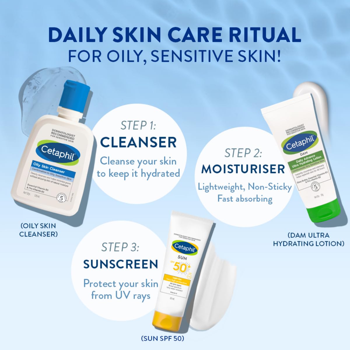 Cetaphil Oily Skin Cleanser, Daily Face Wash for Oily & Acne prone Skin (125 ml)