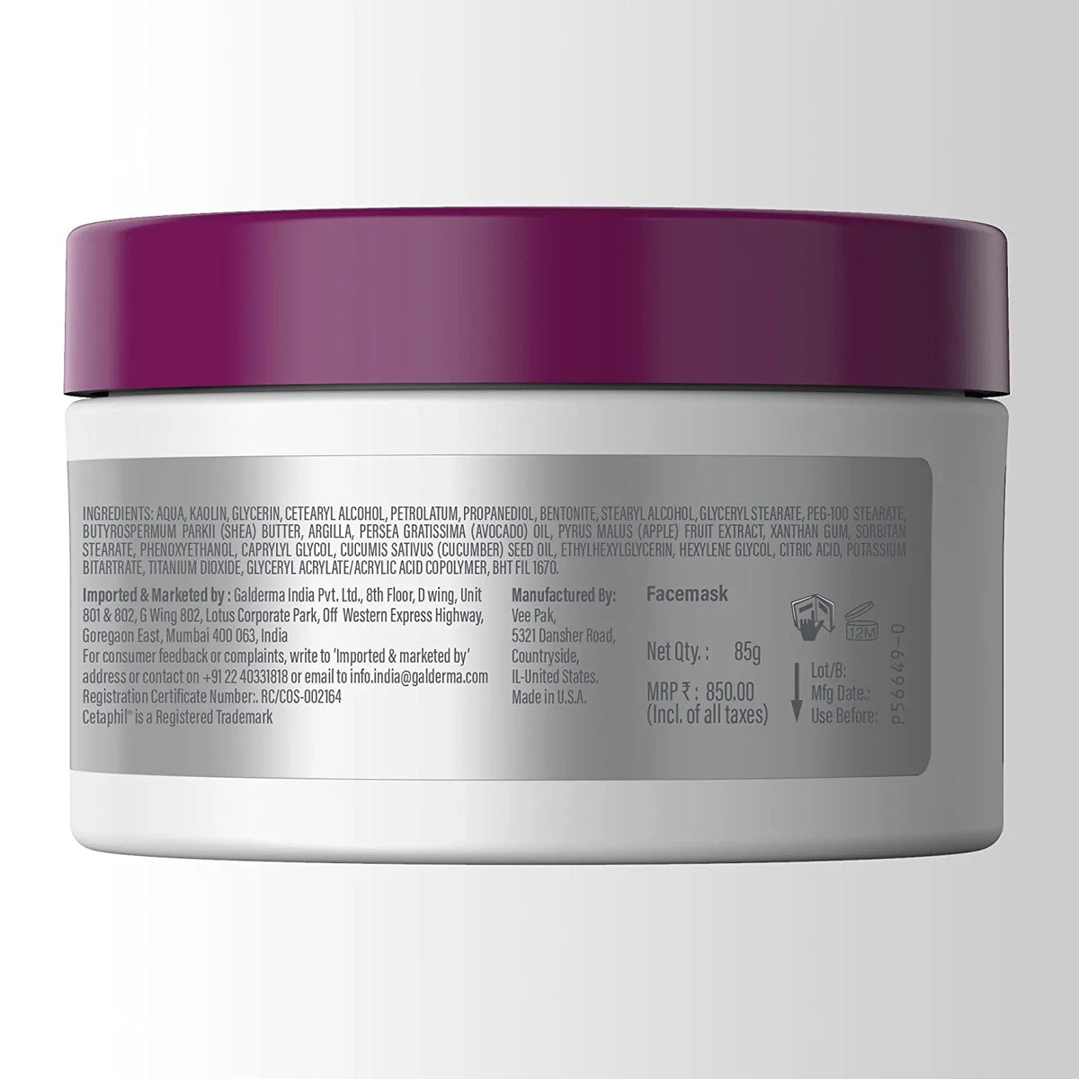 Cetaphil Pro Oil Control Purifying Clay Mask, Reduce Excess Oil  (85 gm)