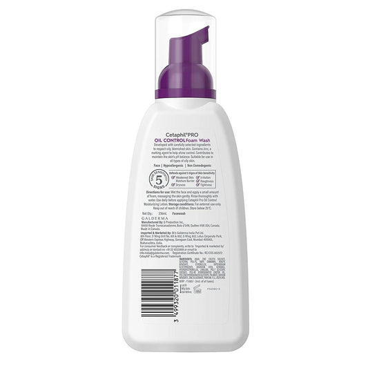Cetaphil PRO Oil Control Foam Face Wash for Acne & Oily Prone Skin (236 ml)