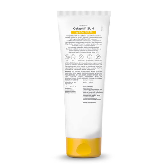 Cetaphil Sun SPF 30 Sunscreen, Very High Protection Light Gel with Water Resistant (100 ml)