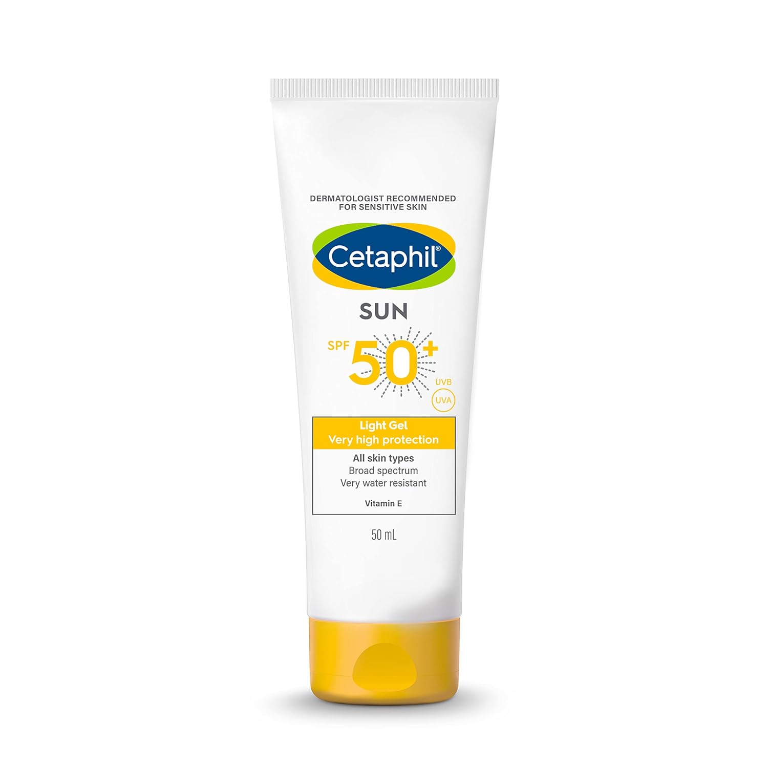 Cetaphil Sun SPF 50 Sunscreen, Very High Protection Light Gel With Vitamin E (50 ml)