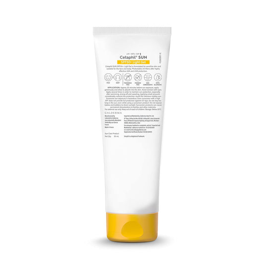 Cetaphil Sun SPF 50 Sunscreen, Very High Protection Light Gel With Vitamin E (50 ml)
