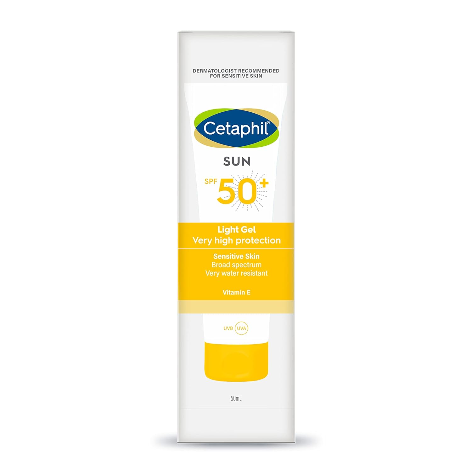 Cetaphil Sun SPF 50 Sunscreen, Very High Protection Light Gel With Vitamin E (50 ml)