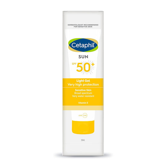 Cetaphil Sun SPF 50 Sunscreen, Very High Protection Light Gel With Vitamin E (50 ml)