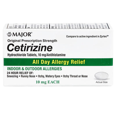 Cetirizine 10 mg All Day Allergy Relief Medicine Antihistamine (Comparable to Zyrtec)