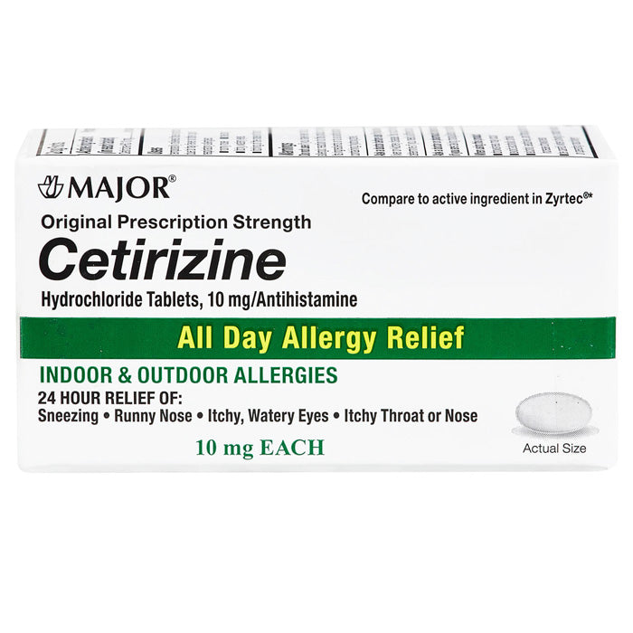 Cetirizine 10 mg All Day Allergy Relief Medicine Antihistamine (Comparable to Zyrtec)