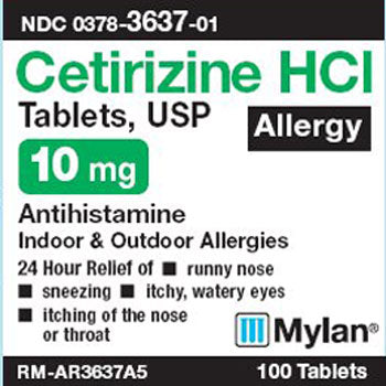 Cetirizine HCI 10mg Allergy Relief Tablets, Tablets, 100 Count (Compare to Zyrtec)