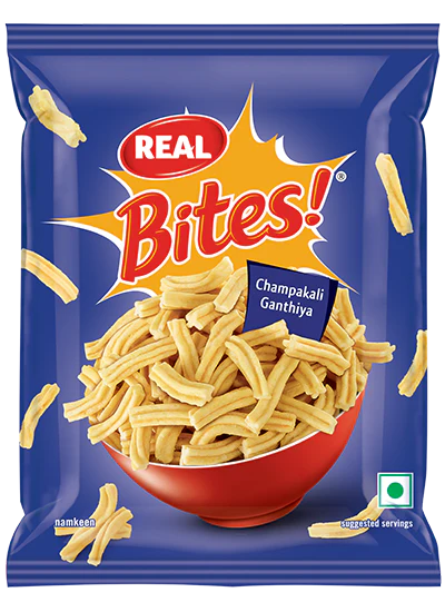 Real Bites Namkeen Champakali Ganthiya | 400 gms