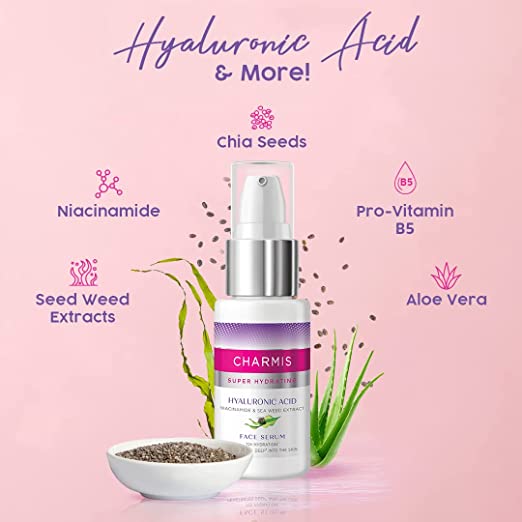 Charmis Super Hydrating Face Serum for 72H Hydration with Hyaluronic Acid - 30 ml
