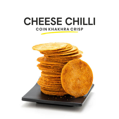 Stuti Wheat Cheese Chilli Coin Khakhra With Schezwan Chutney | 150 gms