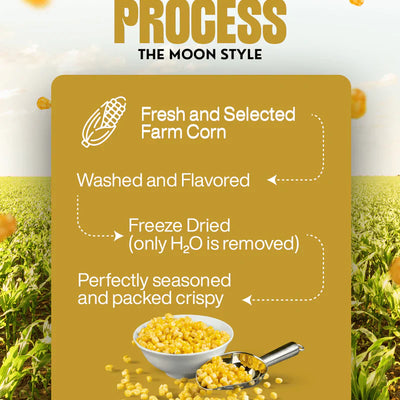 Moon Freeze Dried Crispy Corn Gourmet Cheese | ( Pack Of 3 ) 20 gms each